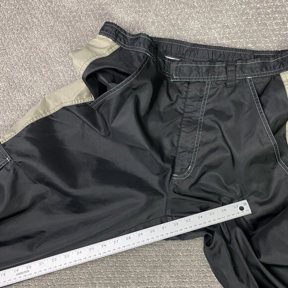 Vintage 90s Y2K Nike Cargo Track Pants Men's Large Black Nylon Baggy Wide Leg - Picture 15 of 16